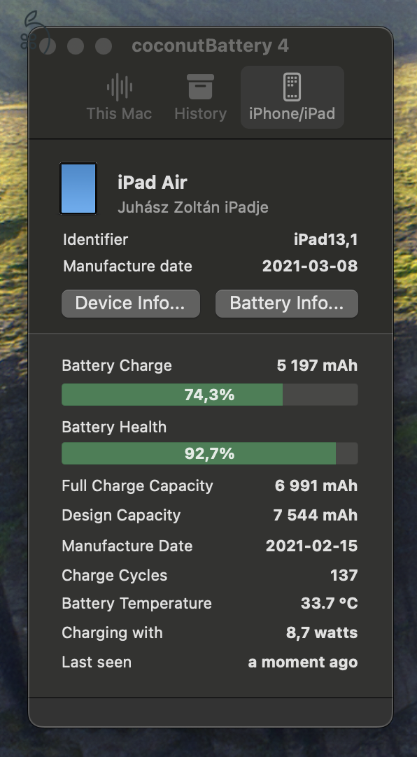 iPad Air 4.gen. - újszerű állapotban 92% Akku + Apple Pencil 2.gen.