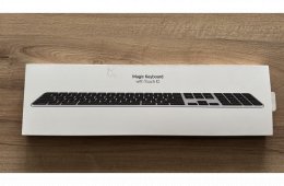 Hibátlan Fekete Magic Keyboard Touch ID-val, magyar billentyűkiosztás, Apple chipes Machez
