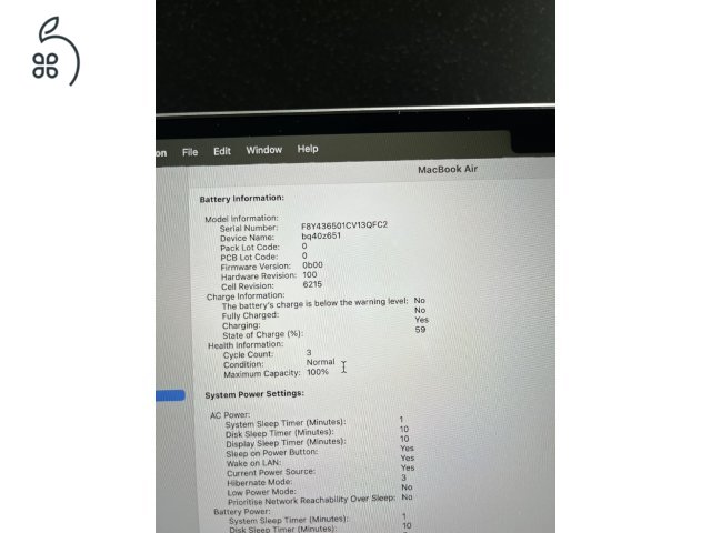 MacBook Air M3 GARANCIÁLIS 16 GB RAM
