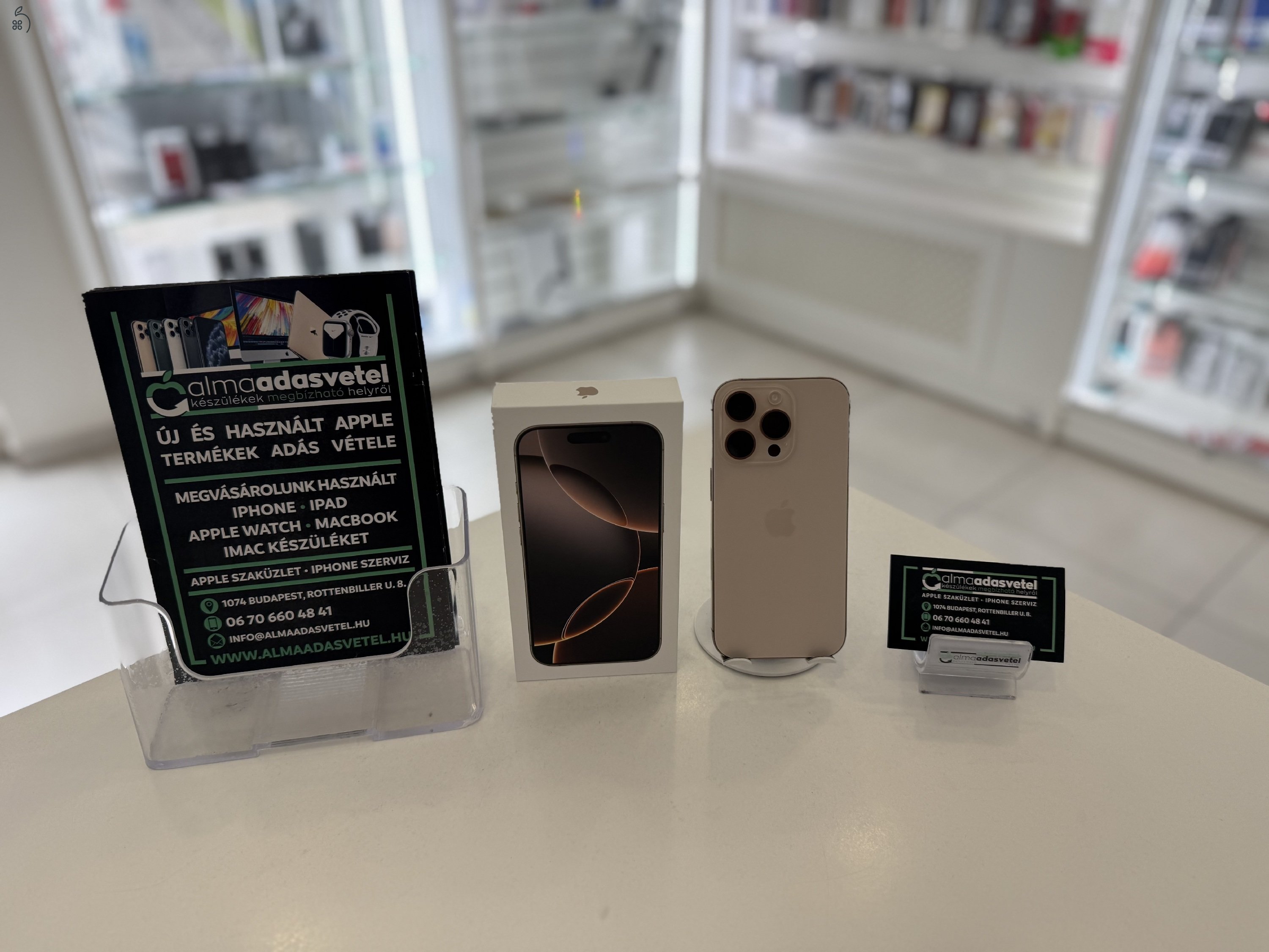 iPhone 16 Pro 128GB Független Hibátlan/2028.06.11.Gar./Akku 100%/p4304