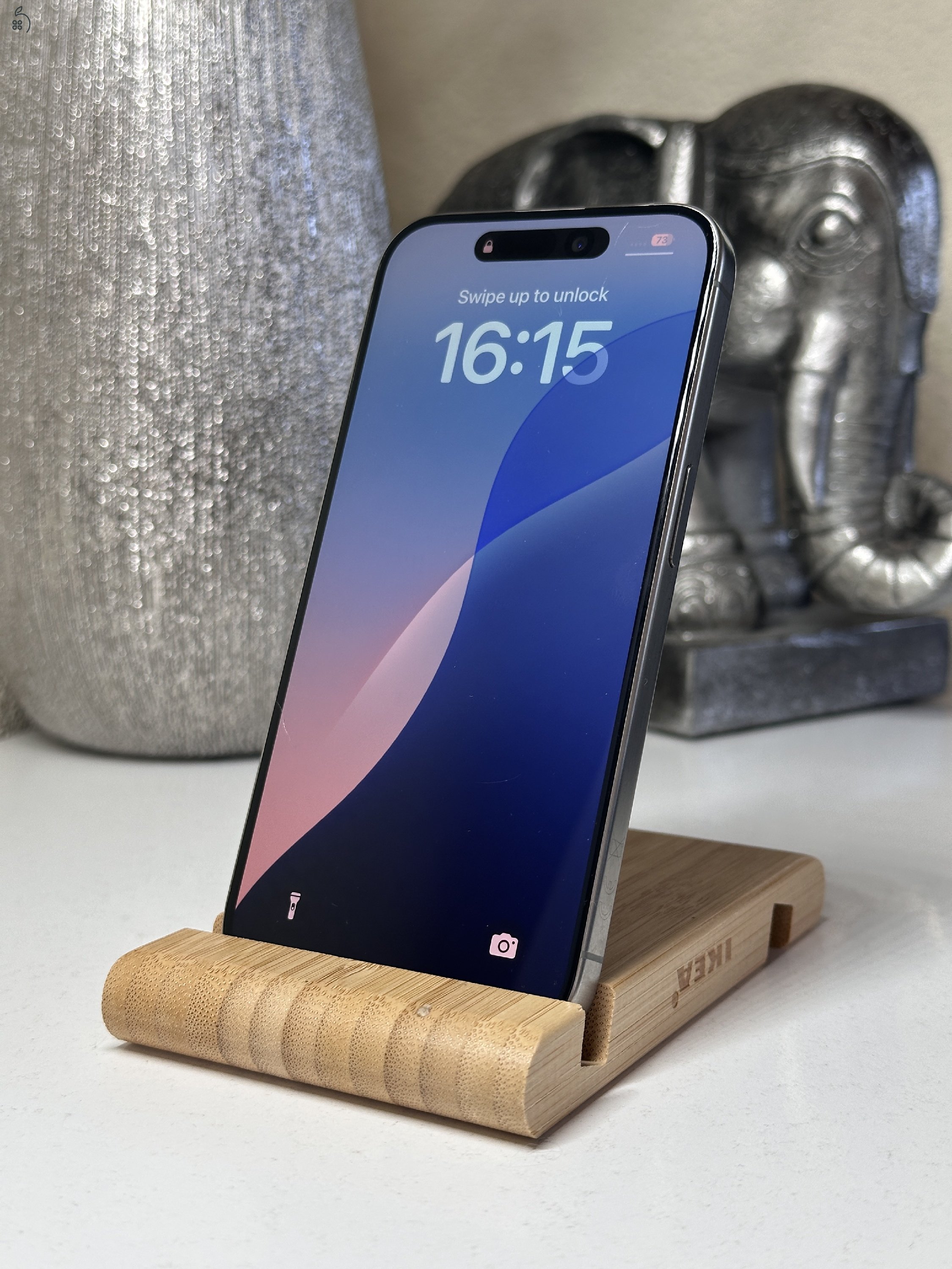  iPhone 15 Pro 128GB Szürke, Független - Garancia, Számla 