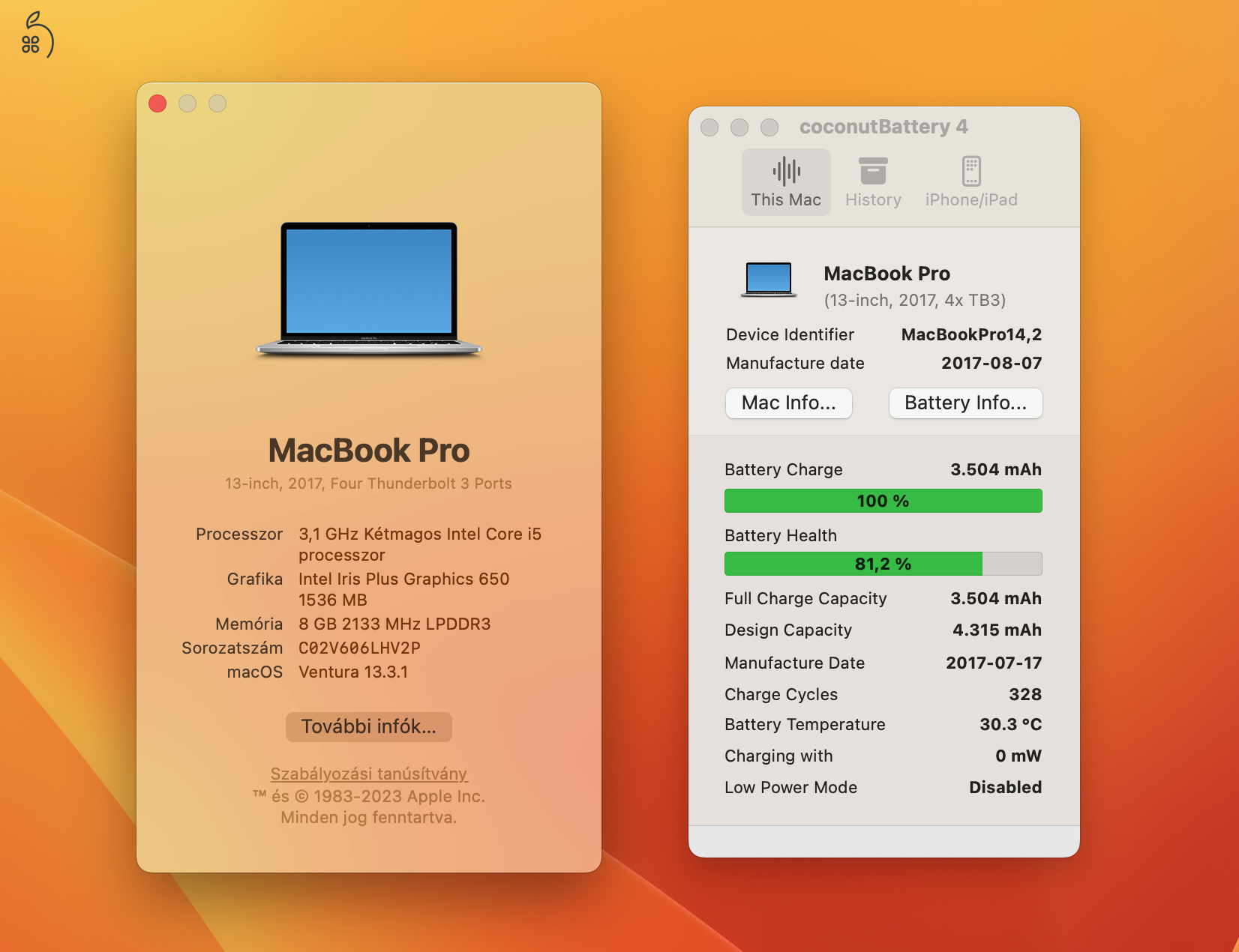 Apple MacBook Pro 13 2017 i5 8GB RAM 512GB SSD 4TB