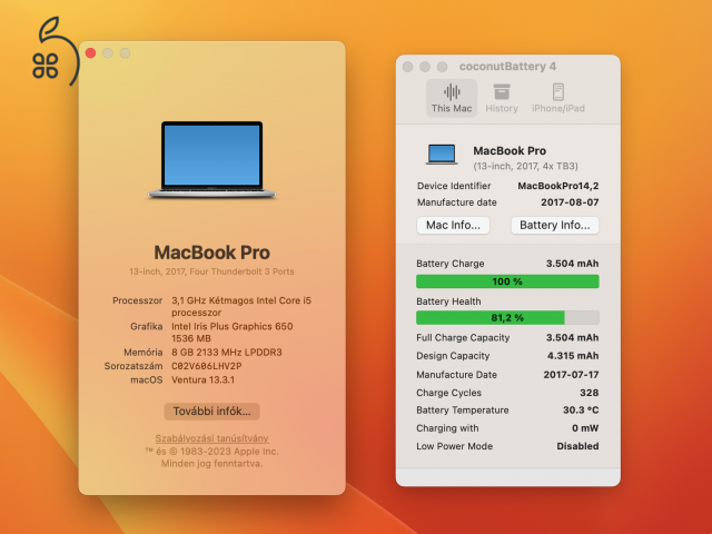 Apple MacBook Pro 13 2017 i5 8GB RAM 512GB SSD 4TB