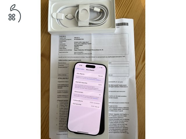 iPhone 16 Pro 128GB Független! Akku 100%!