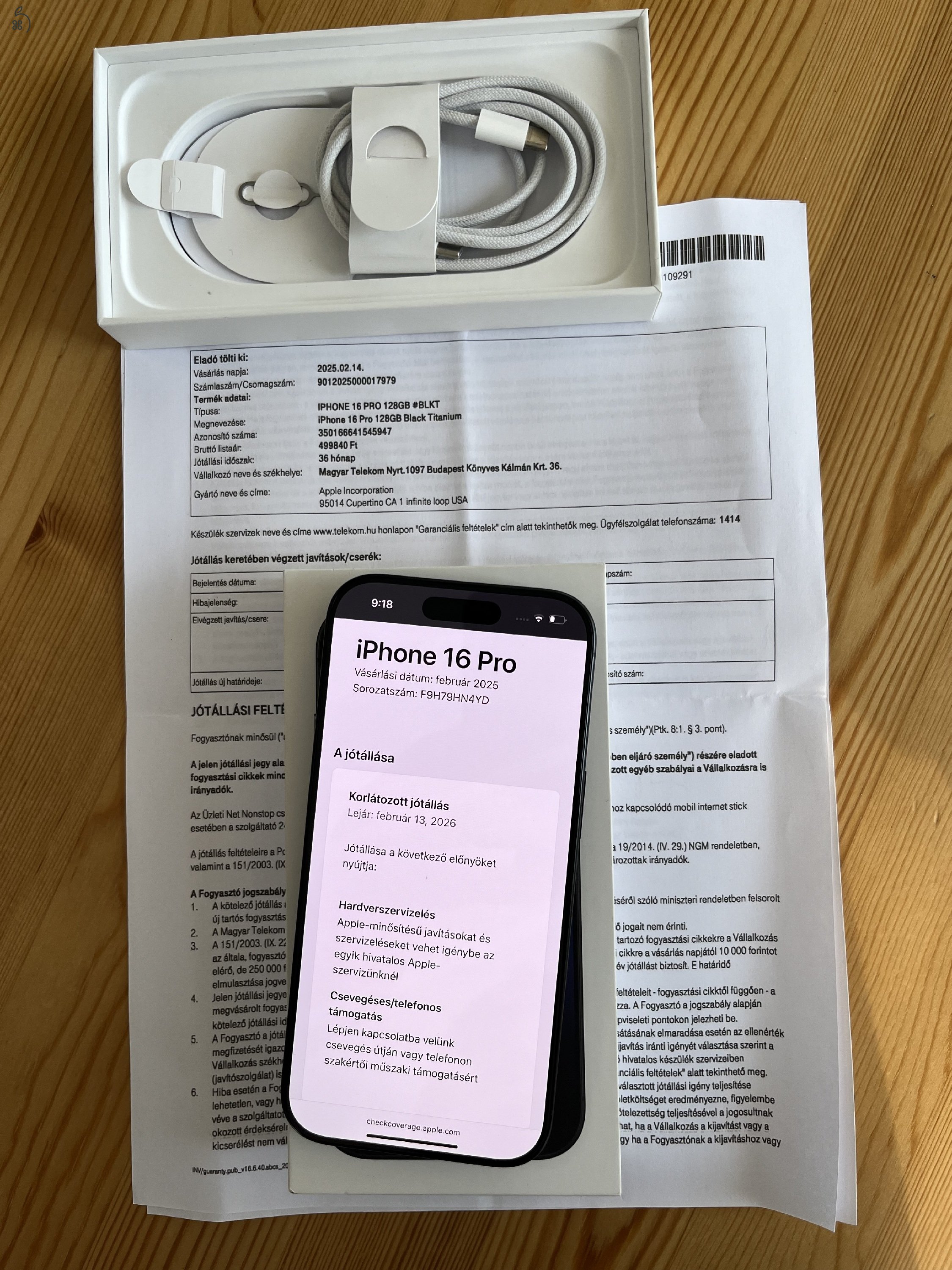 iPhone 16 Pro 128GB Független! Akku 100%!