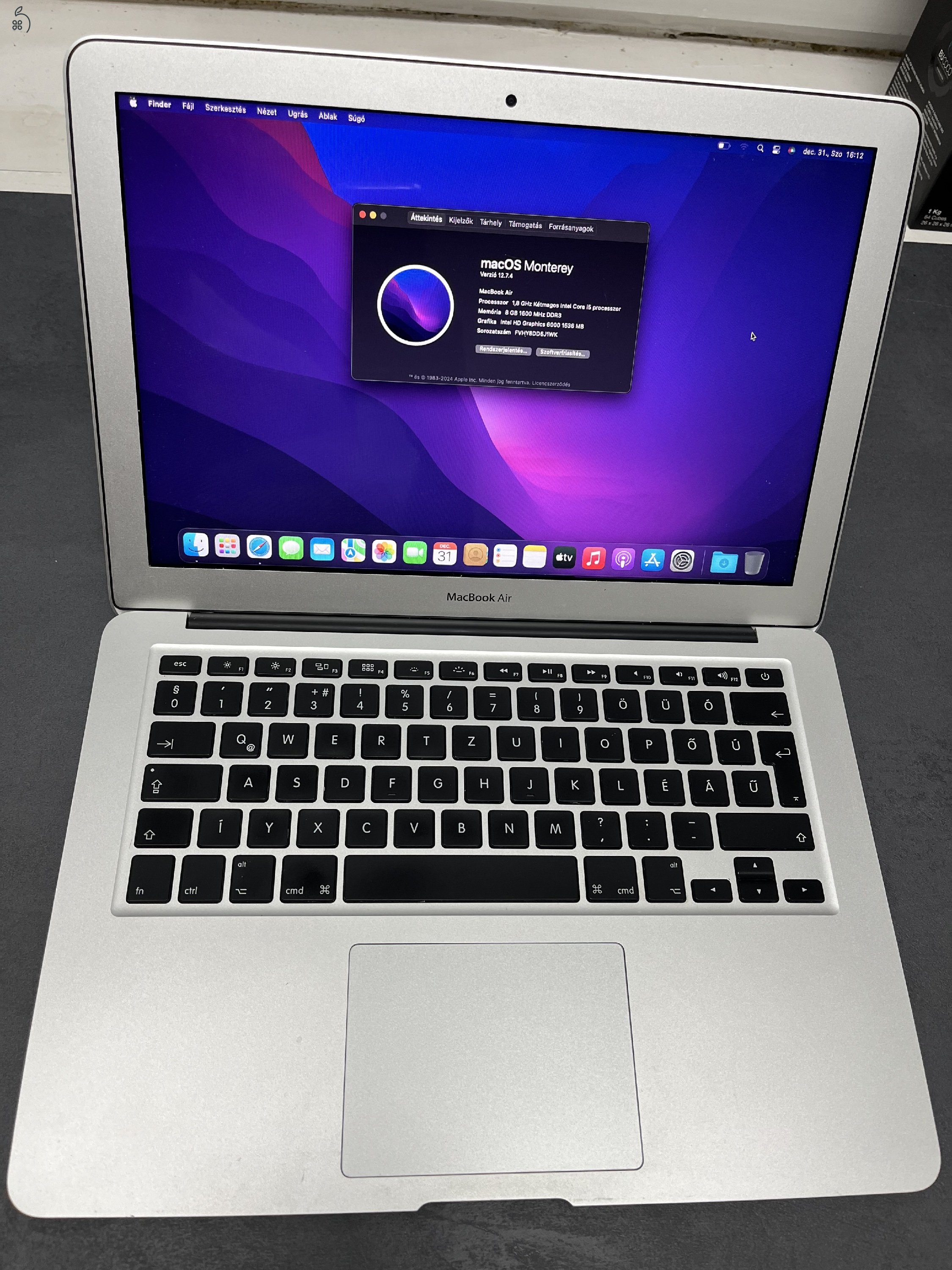 Macbook Air 2017 (Magyar billentyűzetes)