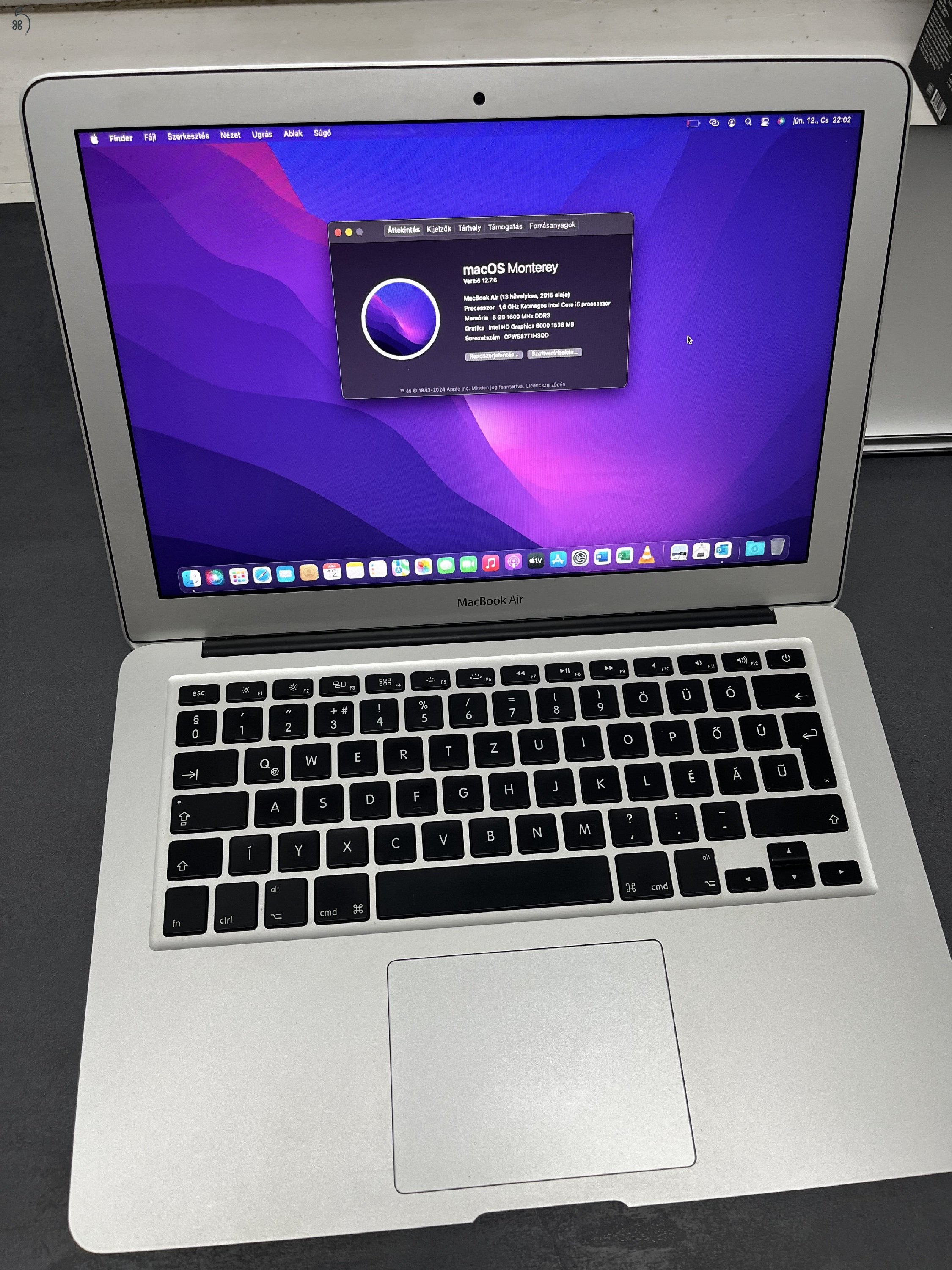 Macbook Air 2015 (Magyar billentyűzettel)