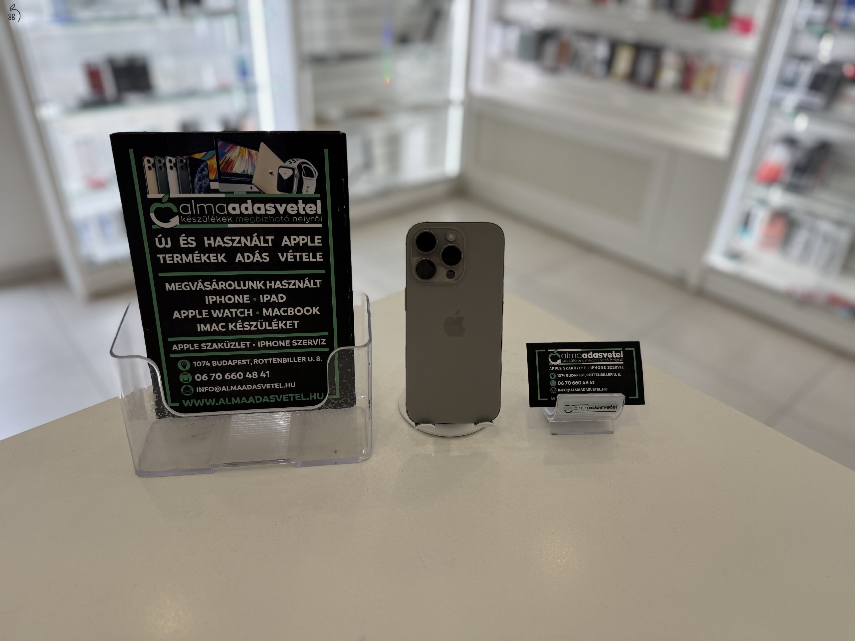 iPhone 16 Pro 256GB Függeten Újszerű/2027.10.20. Gar./Akku 98%/p4307