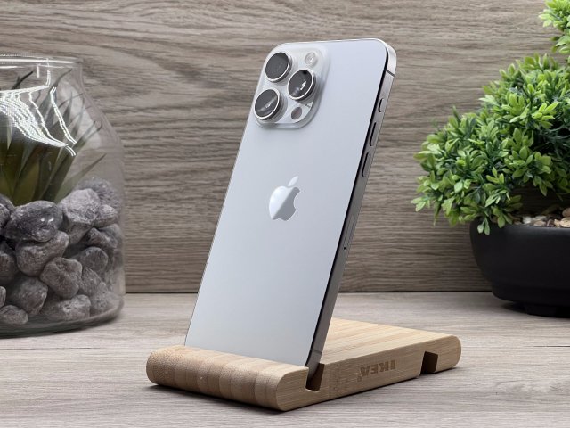 Hibátlan iPhone 15 Pro Max White Titanium 512GB 2 ÉV Garanciával Számlával Aksi 100%