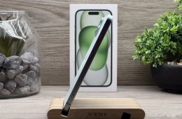 Hibátlan iPhone 15 Green 128GB 2 ÉV Garanciával Számlával