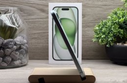 Hibátlan iPhone 15 Green 128GB 2 ÉV Garanciával Számlával