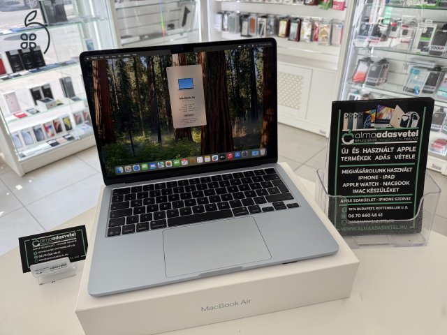 MacBook Air M4 16GB/256ssd/Újszerű/2026.06.09 Apple Gar./Akku 100%/p4311