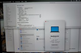 MacBook Air (M1,2020) 256GB, 8GB RAM Space grey , Garanciával 