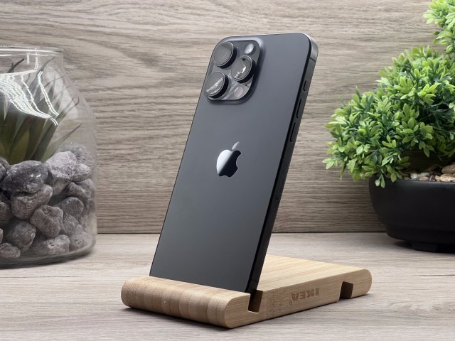 Hibátlan iPhone 15 Pro Max Black Titanium 256GB 2 ÉV Garanciával Számlával 91% Akku