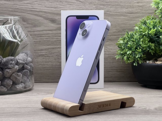Hibátlan iPhone 14 Purple 128GB 2 ÉV Garanciával Számlával 94% Akku