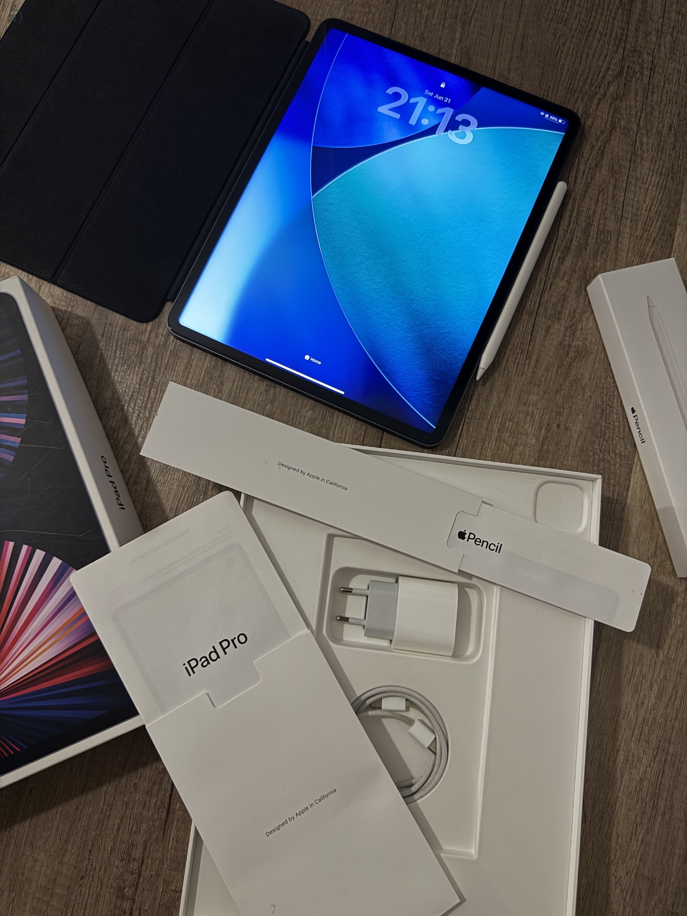Apple IPad Pro 12.9” M1, Pencil 2-vel, Apple tokkal