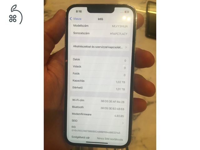 Ritka 1Tb kártyafüggetlen IPhone 13 Pro