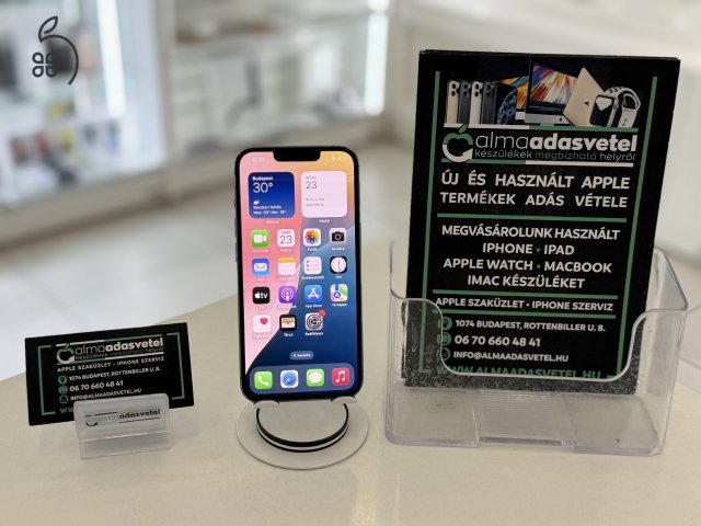 iPhone 14 256GB Független Újszerű/1-3 hónap gar./Akku 88%/p4317