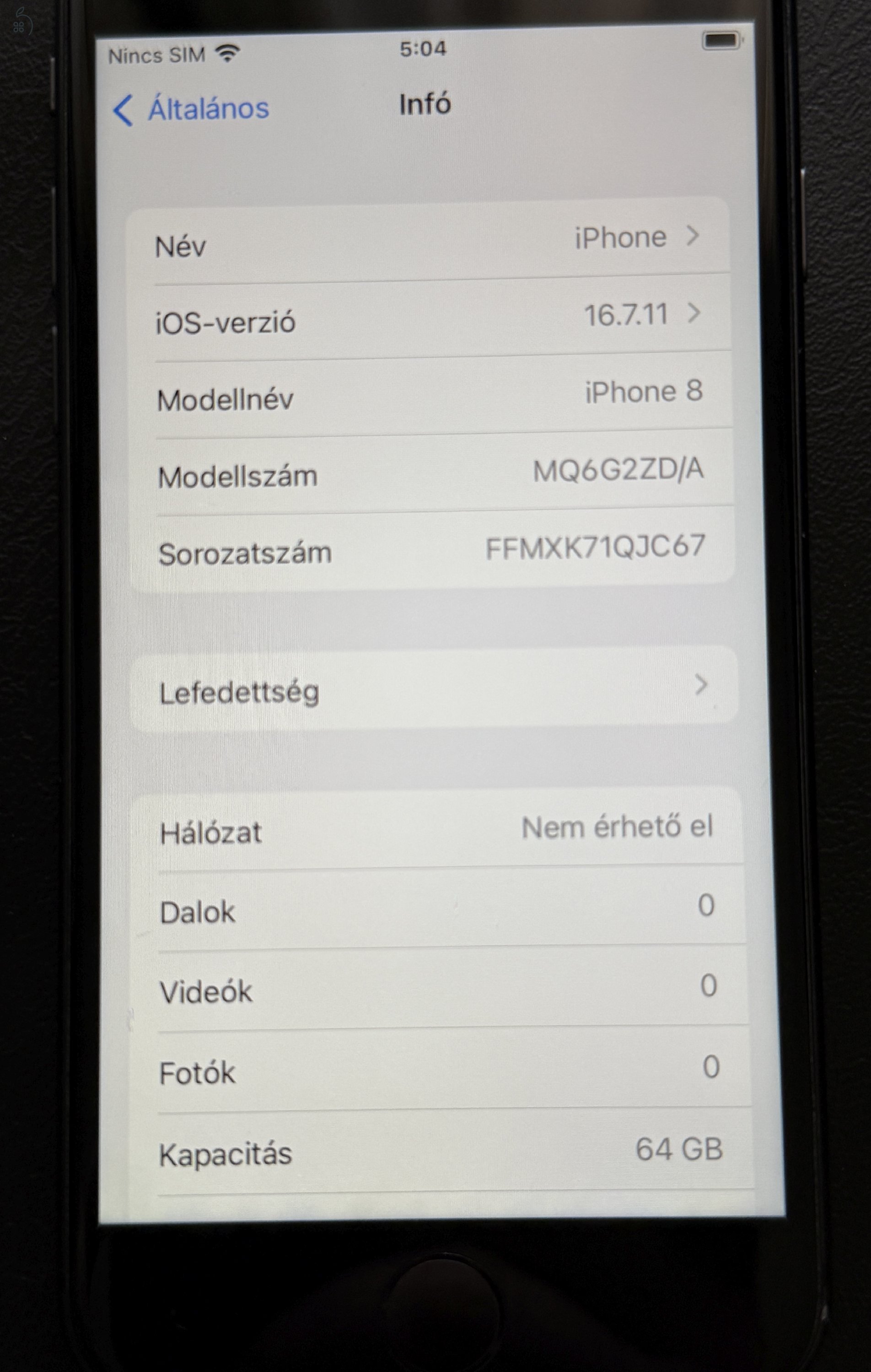 Apple iPhone 8 64GB szép kártyafüggetlen 