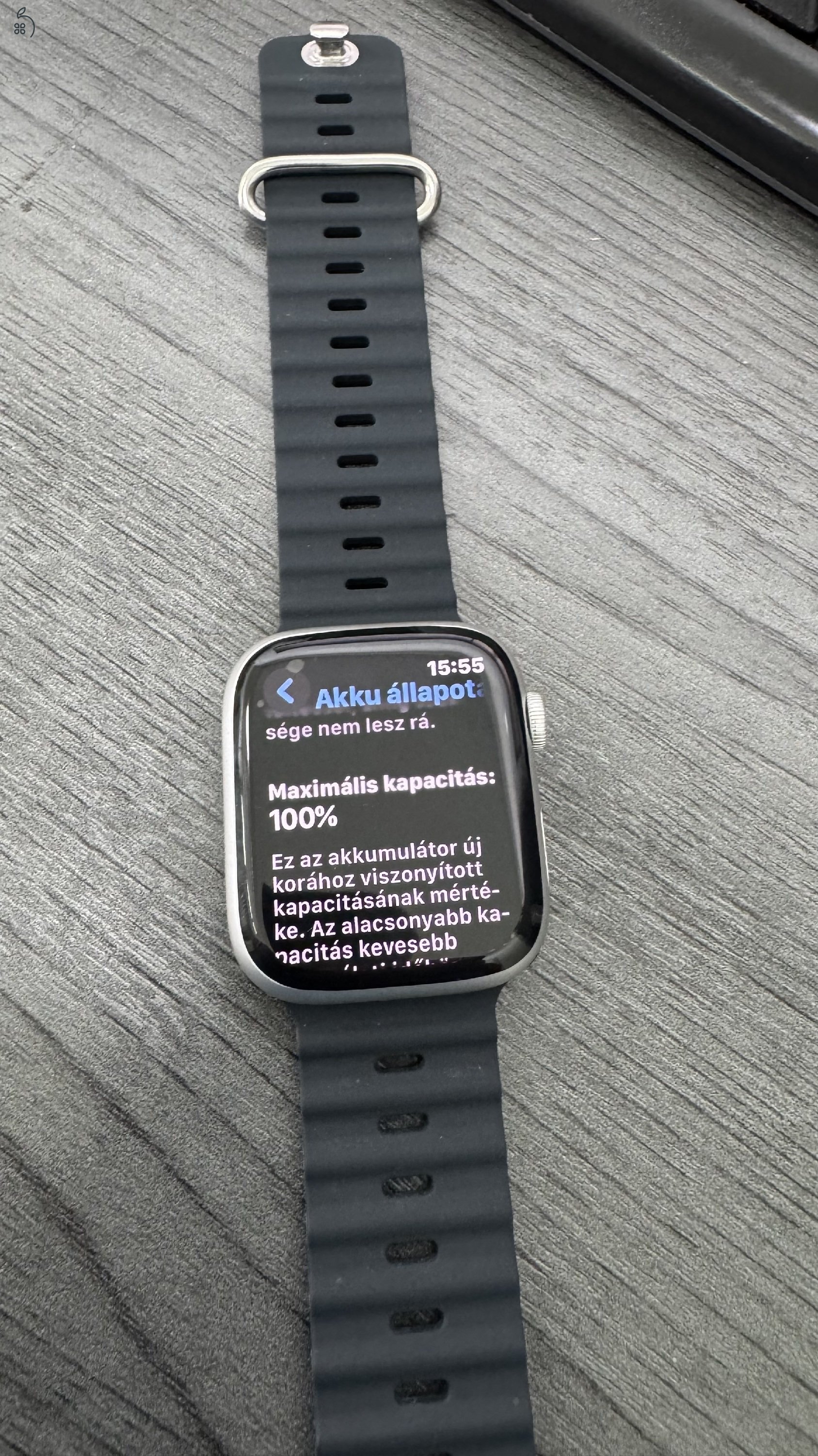 Apple watch 9 45mm silver újszerű 2 év garanciával eladó