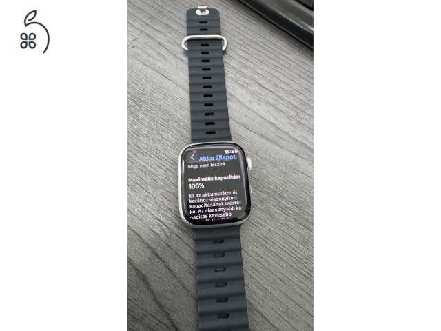 Apple watch 9 45mm silver újszerű 2 év garanciával eladó
