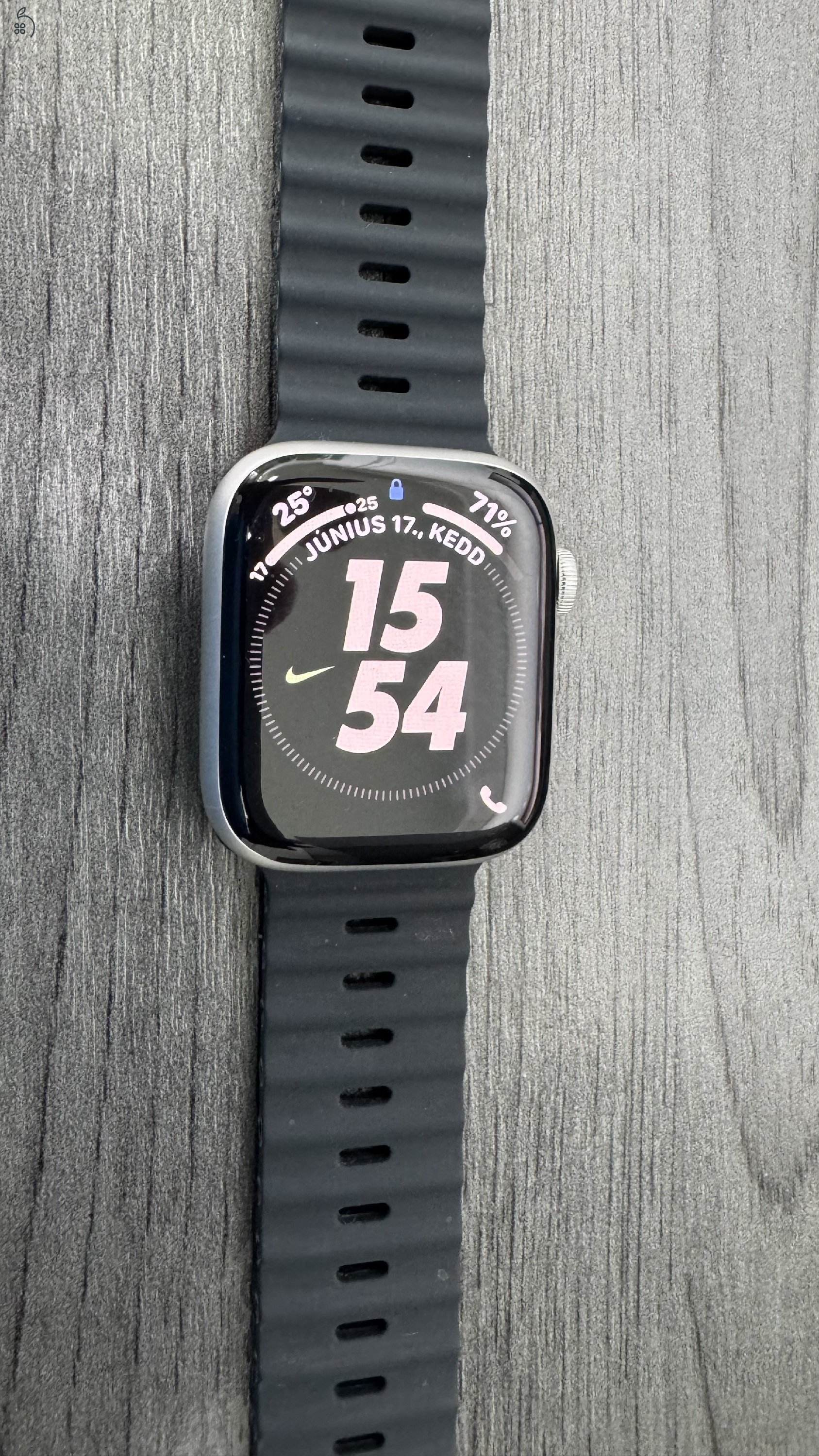Apple watch 9 45mm silver újszerű 2 év garanciával eladó