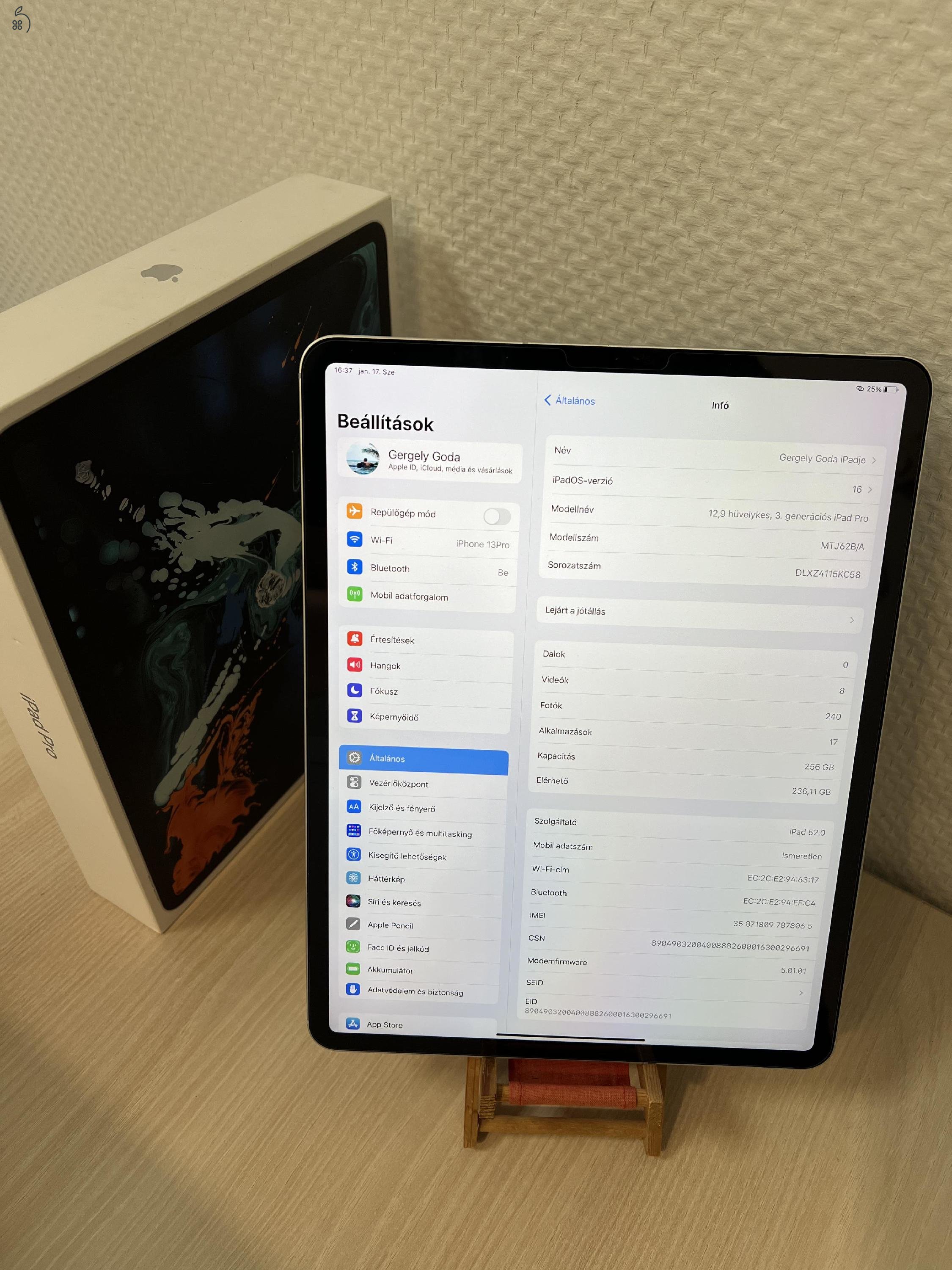 Apple iPad Pro 12.9 Wi-Fi + Cellular 256Gb Silver