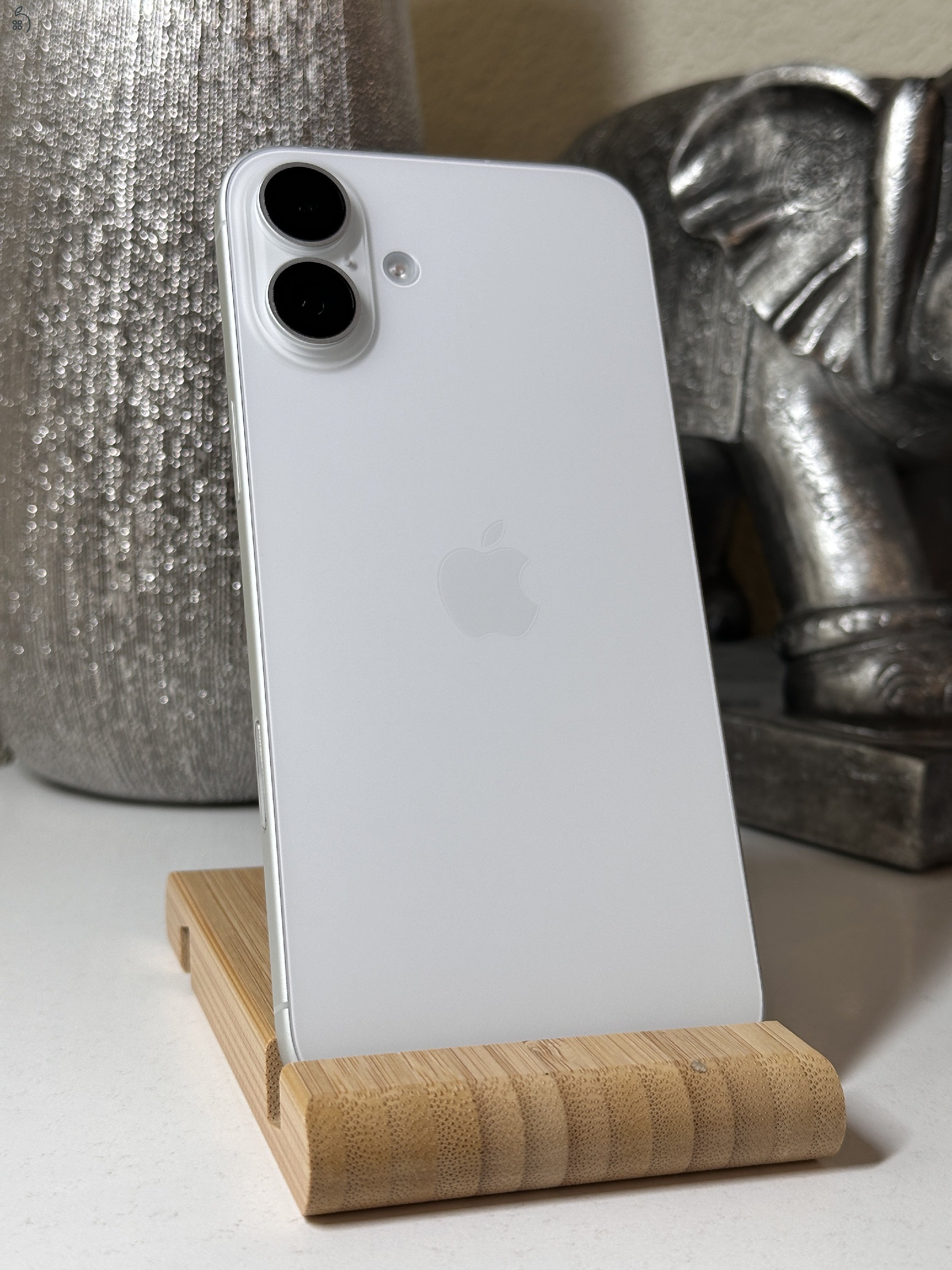  iPhone 16 Plus 128GB Fehér, Független - Garancia, Számla 