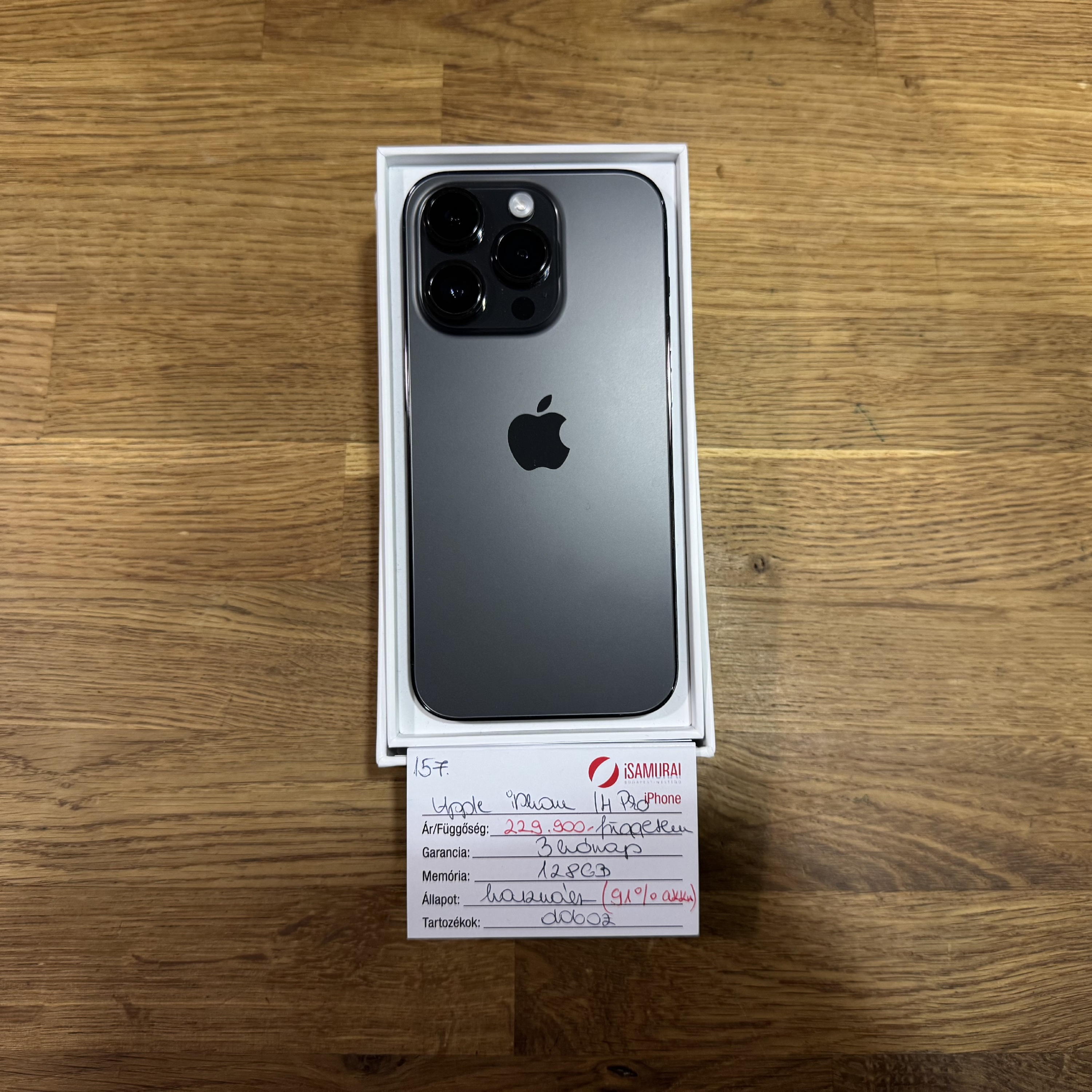 157. Apple iPhone 14 Pro - 128 GB - Space Black