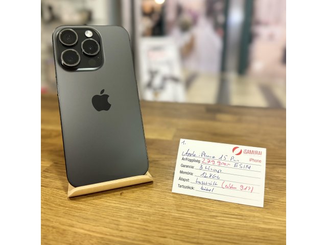 1. Apple iPhone 15 Pro - 128 GB - Black Titán - ESIM