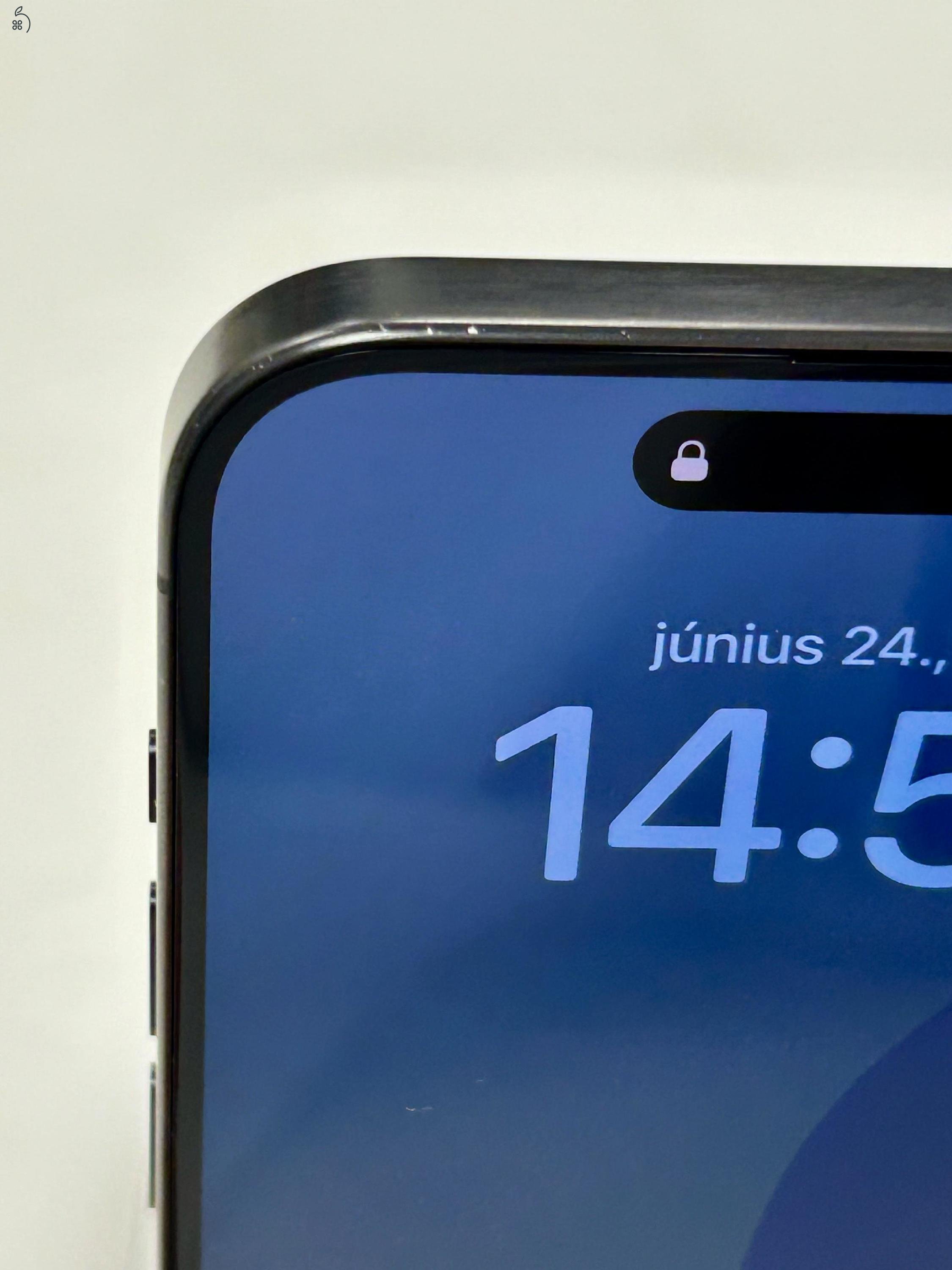 iPhone 15 Pro MAX Black 512GB! Karcmentes Független! 3 Hó Gar+ Beszámítás