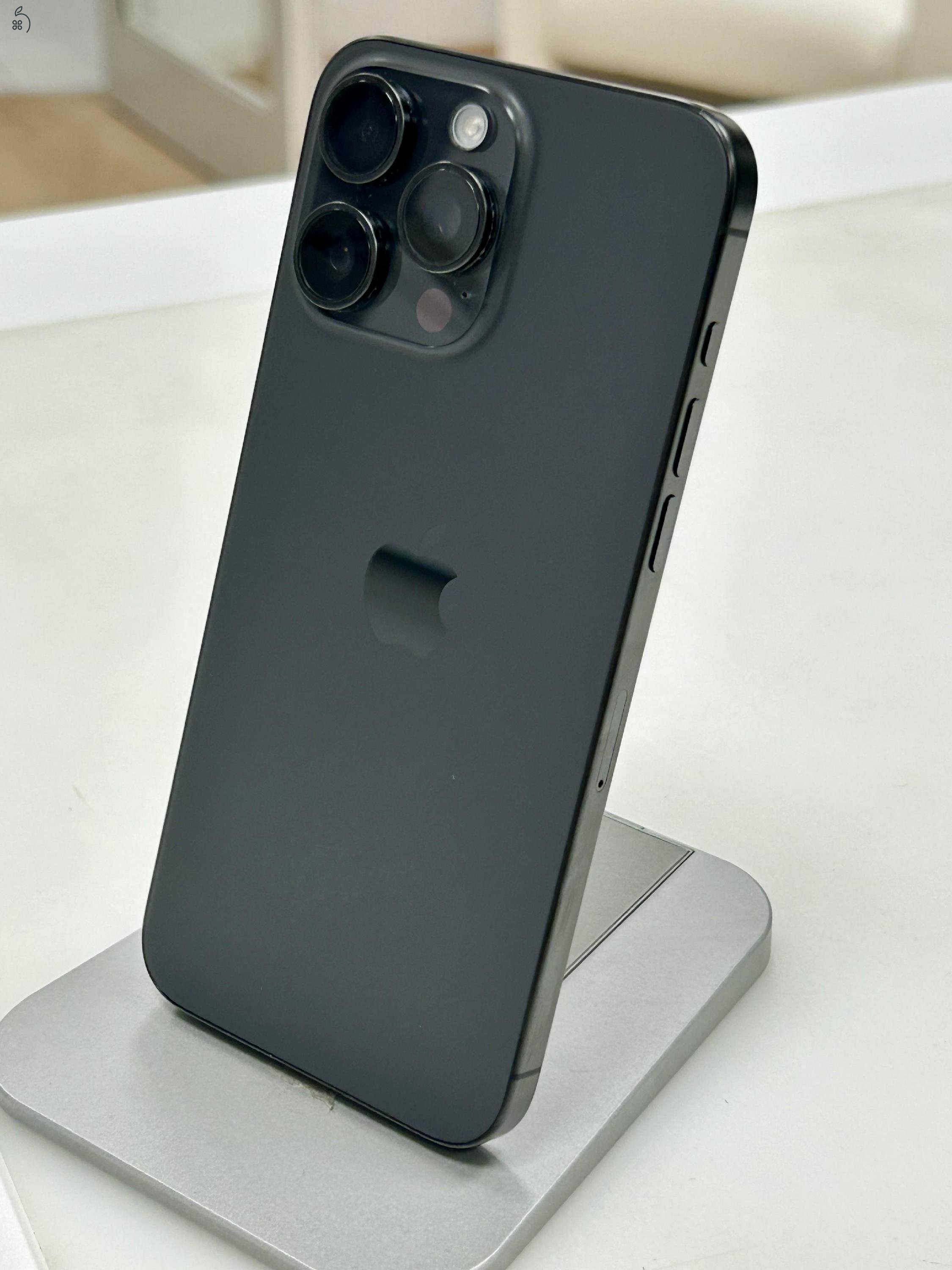iPhone 15 Pro MAX Black 512GB! Karcmentes Független! 3 Hó Gar+ Beszámítás