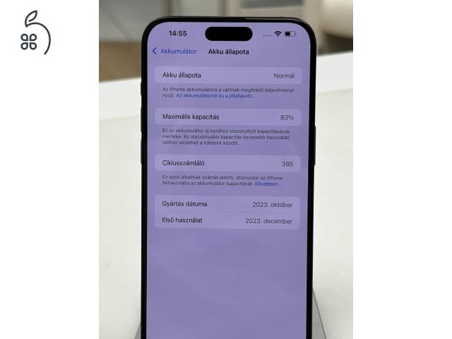 iPhone 15 Pro MAX Black 512GB! Karcmentes Független! 3 Hó Gar+ Beszámítás