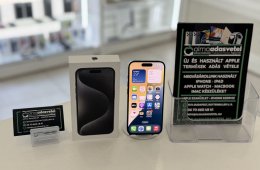 iPhone 15 Pro 128GB Független Nagyon Szép/1-3 hónap gar./Akku 92%/p4318