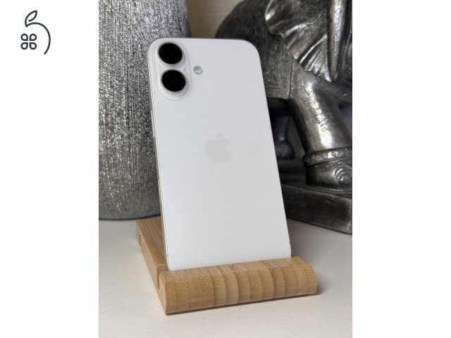  iPhone 16 128GB Fehér, Független - Garancia, Számla 