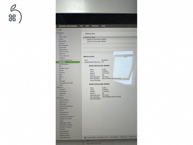 MACBOOK PRO RETINA 2019 TOUCHBAR i5 2,4ghz, 512 SSD, 16GB RAM, INTEL URUS PLUS 655 