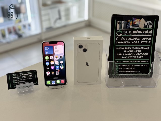 iPhone 13 128GB Karcmentes Független/2027.01.22. Apple Gar./Akku 100%/p4320