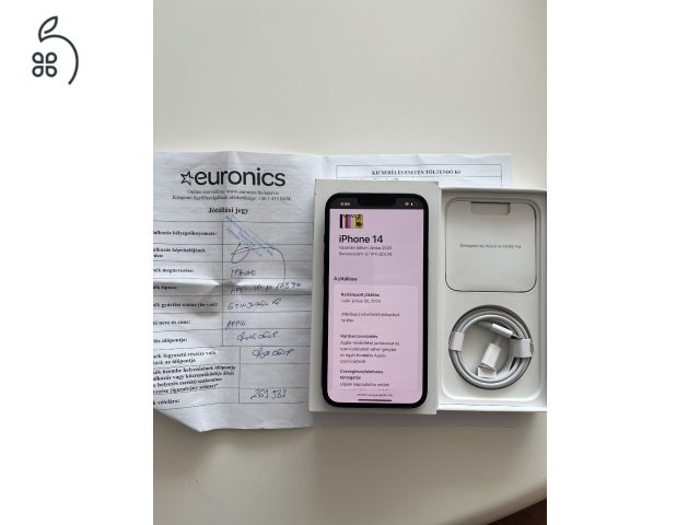 iPhone 14 128GB Apple garancia + Euronics jótállás