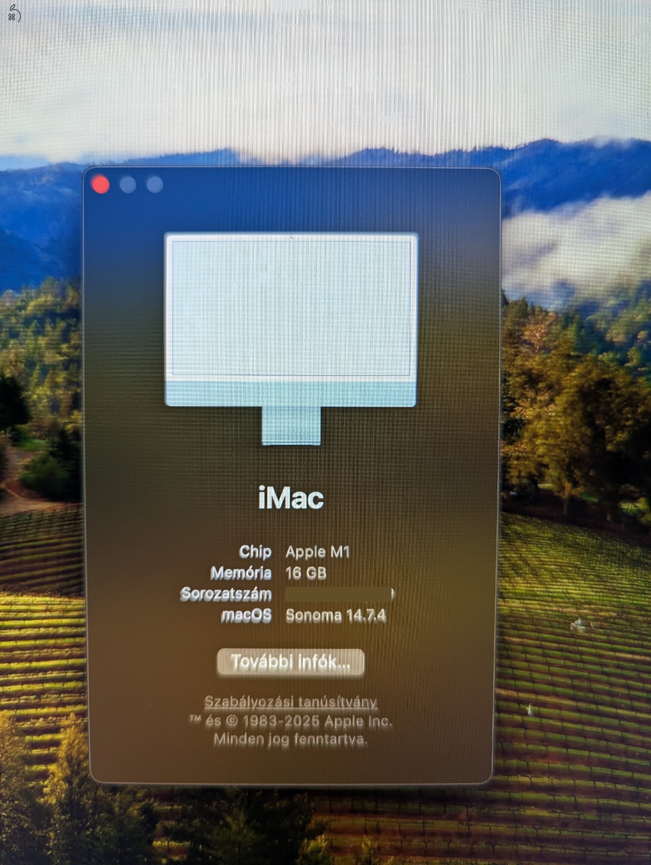 iMac M1 16GB RAM újszerű