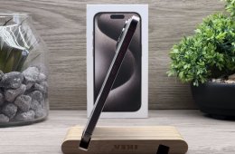 Hibátlan iPhone 15 Pro Natural Titanium 128GB 2 ÉV Garanciával Számlával Aksi 97%