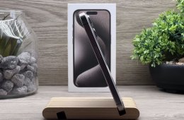 Hibátlan iPhone 15 Pro Natural Titanium 128GB 2 ÉV Garanciával Számlával Aksi 97%