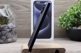 Hibátlan iPhone 15 Pro Max Blue Titanium 256GB 2 ÉV Garanciával Számlával Aksi 94%