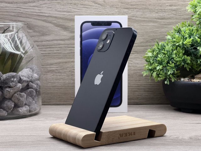 iPhone 12 Black 128GB 2 ÉV Garanciával Számlával Aksi 92%
