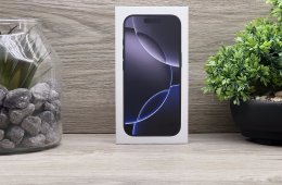 Új, Bontatlan iPhone 16 Pro Black Titanium 256GB 2 ÉV Garanciával Számlával Aksi 100%