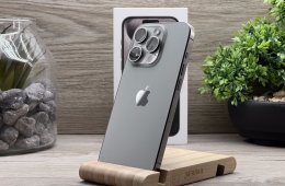 iPhone 15 Pro Natural Titanium 128GB 2 ÉV Garanciával Számlával Aksi 91%