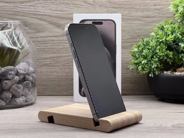 iPhone 15 Pro Natural Titanium 128GB 2 ÉV Garanciával Számlával Aksi 91%