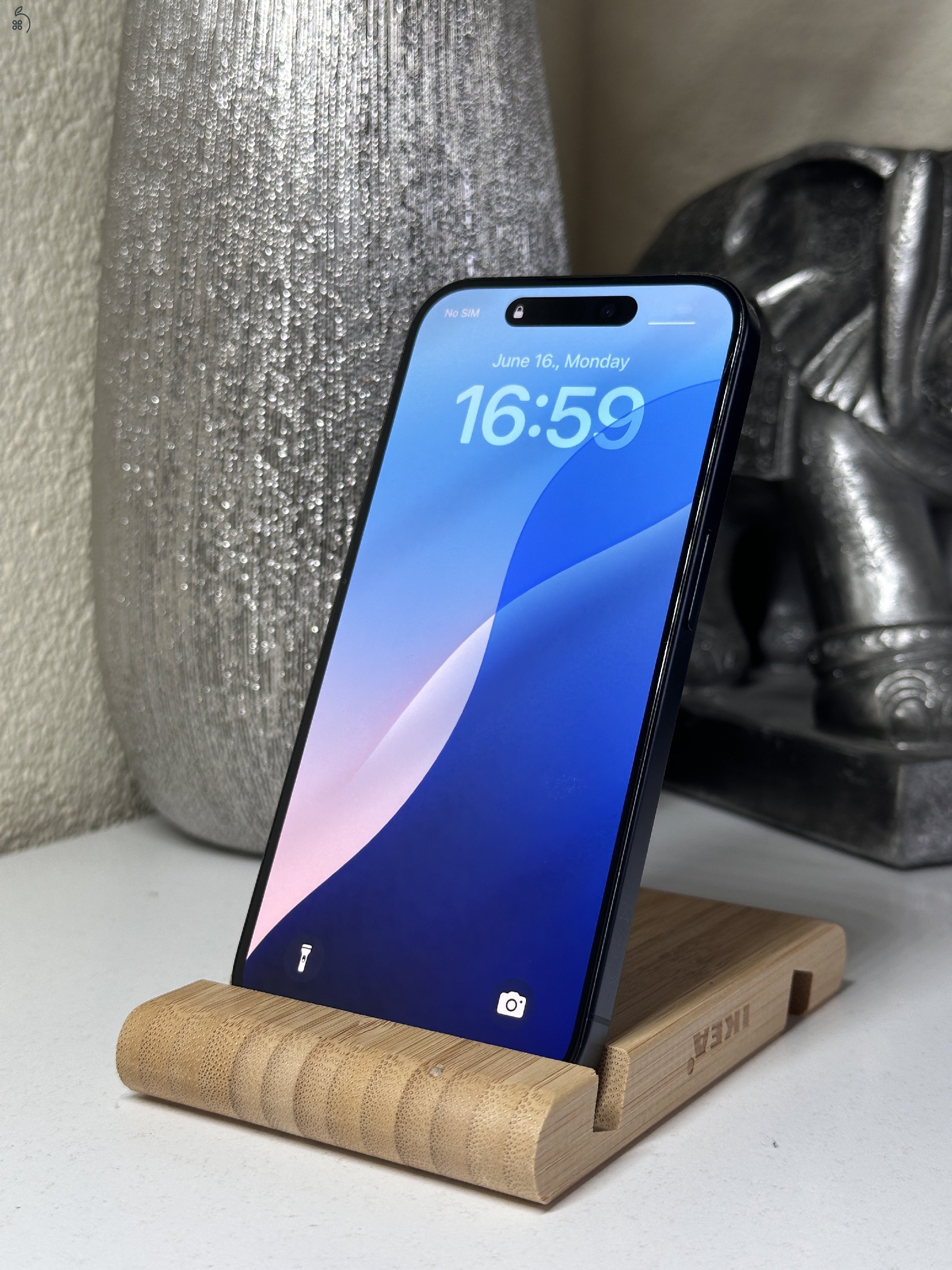 iPhone 15 Pro 256GB Kék, Független - Garancia, Számla 