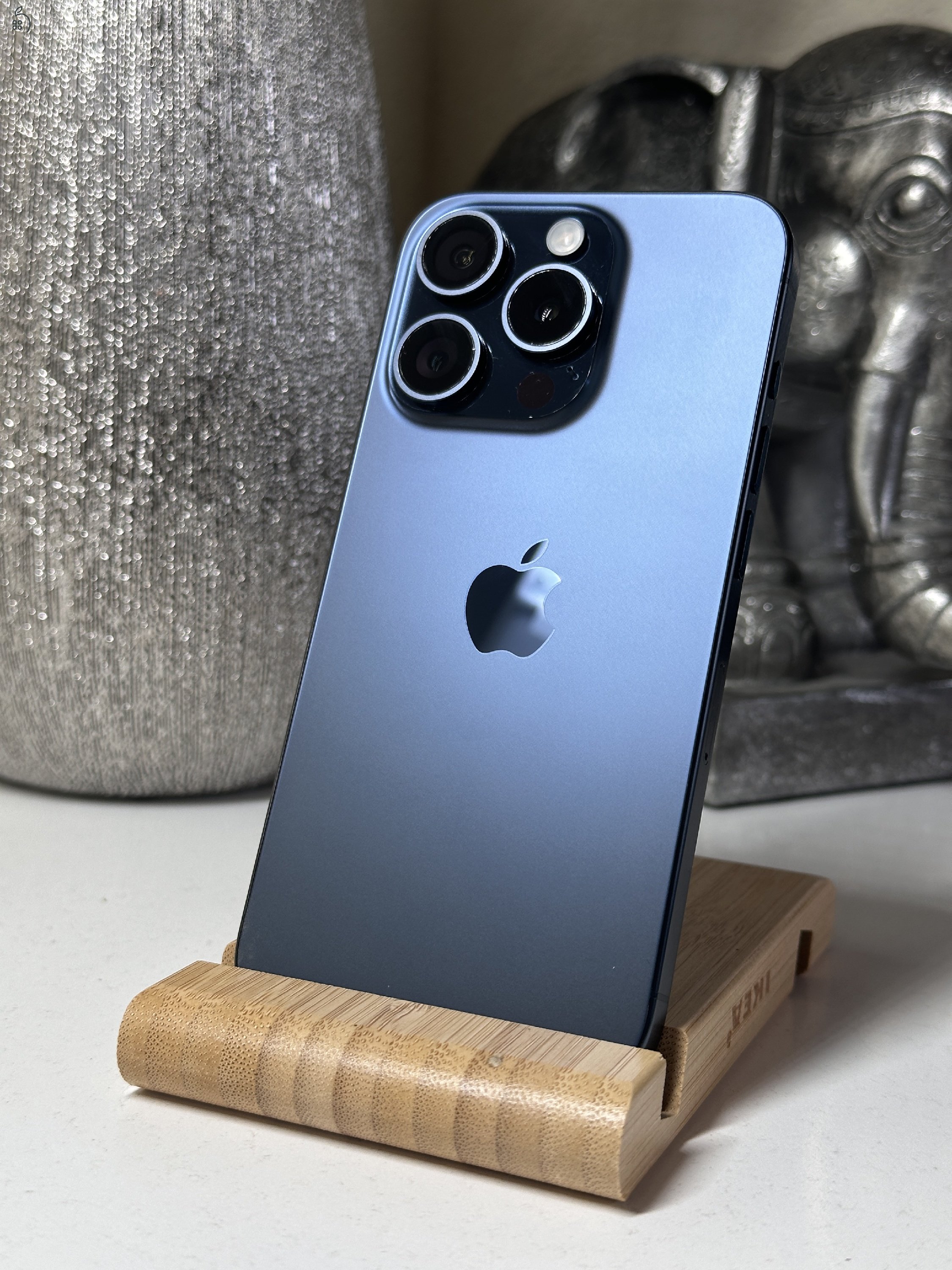  iPhone 15 Pro 256GB Kék, Független - Garancia, Számla 