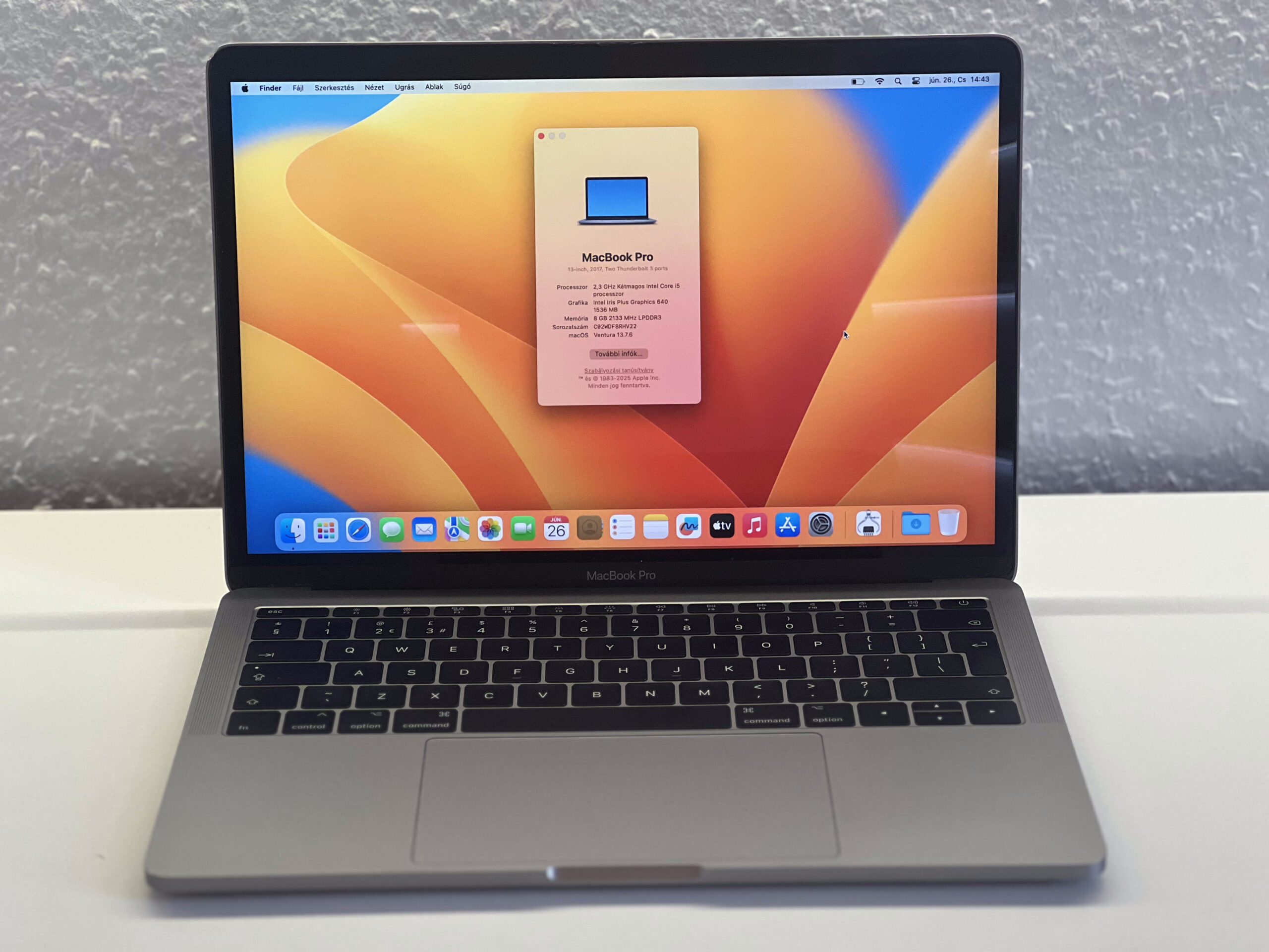 MacBook Pro 2017 13 128GB 2 ÉV Garanciával Számlával