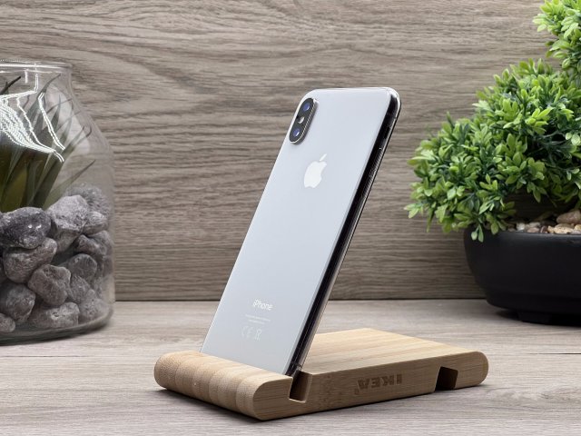 iPhone X Silver 64GB 2 ÉV Garanciával Számlával Aksi 100%